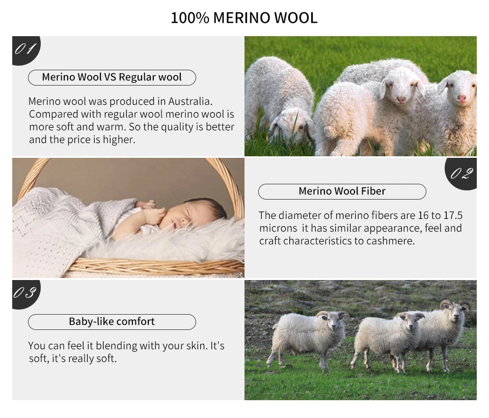 Suéter Mujer Lana Merino 100% - Jersey Cuello Alto Y2K Invierno