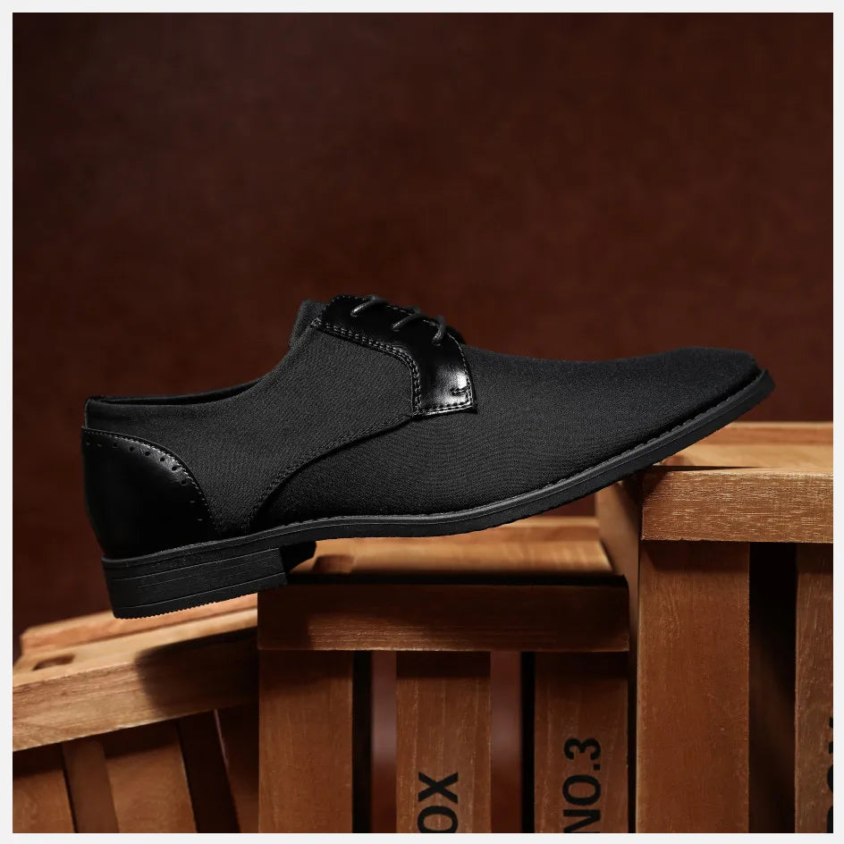 Zapatos Vestir Hombre BHKH Cordones - Casual Negro Business Trabajo Oficina Social