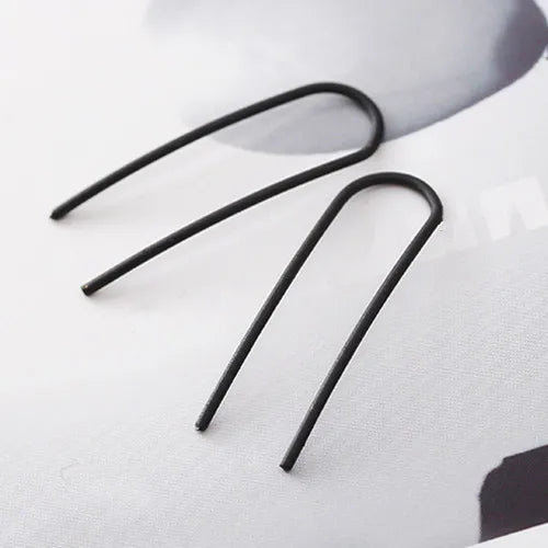 Pendientes Forma Pez Minimalistas - Alambre Cobre Geométricos Mujer