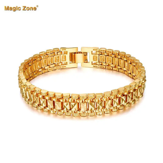 Pulsera Hombre Cadena Gruesa 12MM Oro - Eslabones Chunky