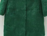 Abrigo Piel Conejo Mujer Real - Abrigo Largo Completo Invierno