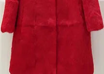 Abrigo Piel Conejo Mujer Real - Abrigo Largo Completo Invierno