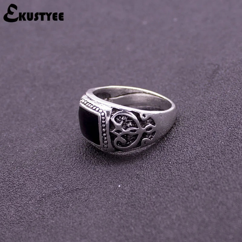 Anillos Hombre Bohemios Plata Antigua - Estilo Punk