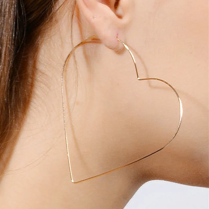 Pendientes Forma Pez Minimalistas - Alambre Cobre Geométricos Mujer