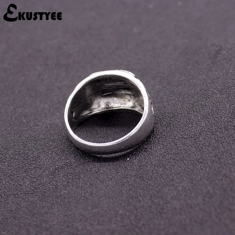 Anillos Hombre Bohemios Plata Antigua - Estilo Punk