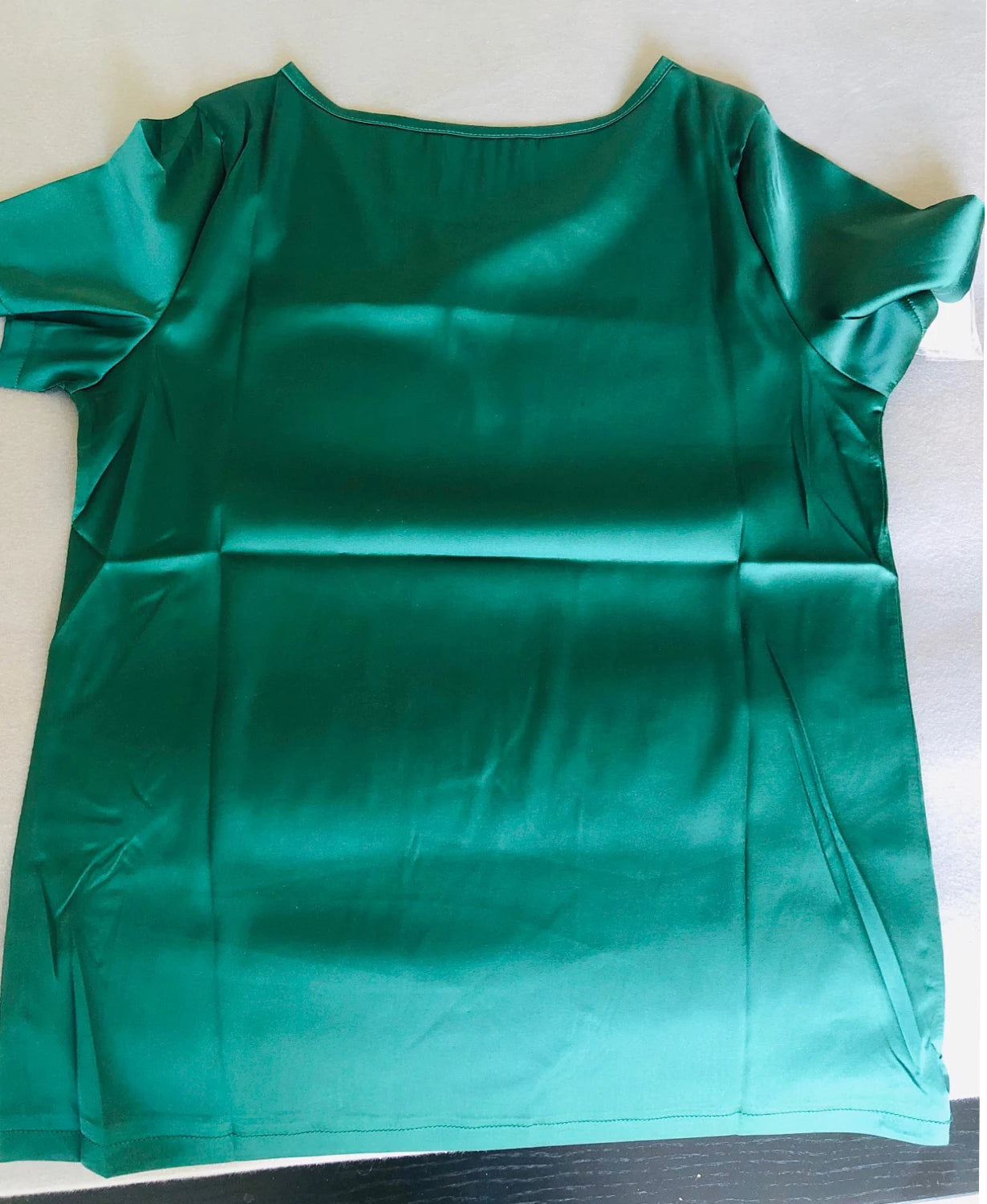 Blusa Satén Mujer Verano - Top Oficina Manga Corta Elegante