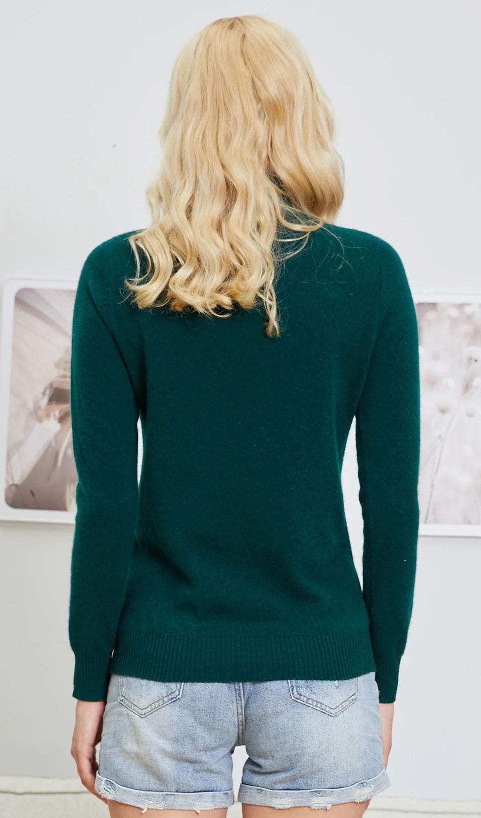 Suéter Mujer Lana Merino 100% - Jersey Cuello Alto Y2K Invierno