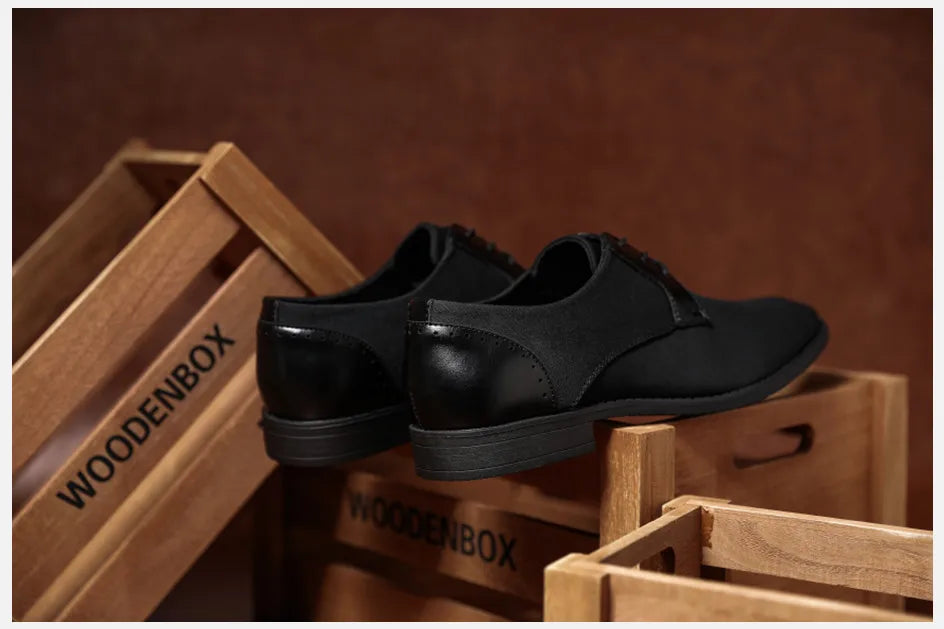 Zapatos Vestir Hombre BHKH Cordones - Casual Negro Business Trabajo Oficina Social