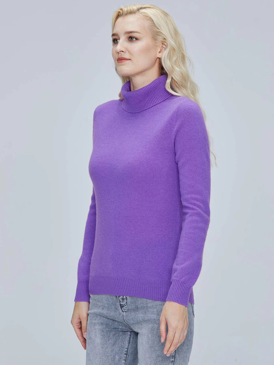 Suéter Mujer Lana Merino 100% - Jersey Cuello Alto Y2K Invierno