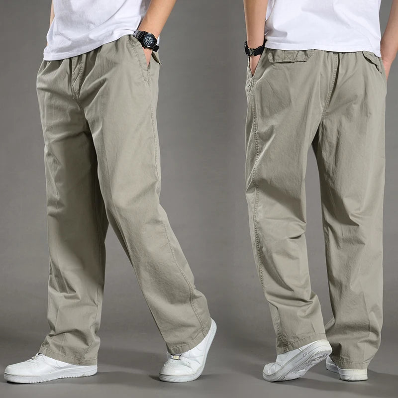 Pantalones Cargo Hombre Verano Primavera - Algodón Trabajo Talla Grande 6XL