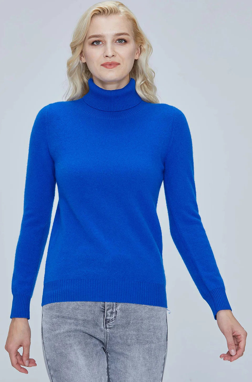 Suéter Mujer Lana Merino 100% - Jersey Cuello Alto Y2K Invierno