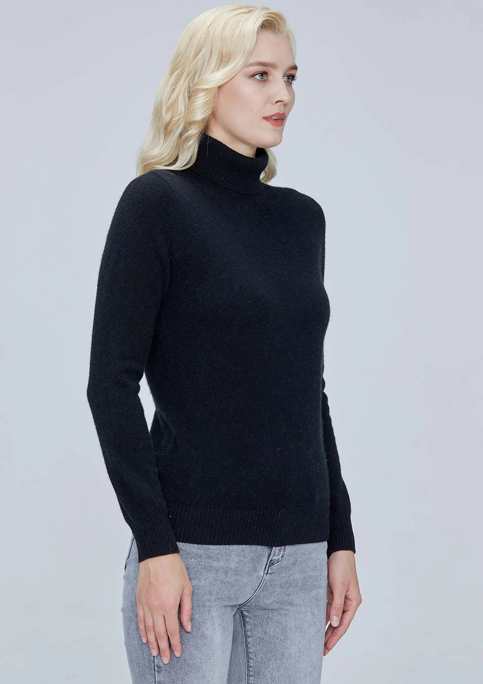Suéter Mujer Lana Merino 100% - Jersey Cuello Alto Y2K Invierno