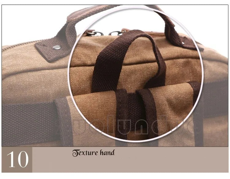 Mochila Canvas Vintage Hombre - Laptop Universidad Estudiante Escolar Adolescentes Gran Capacidad