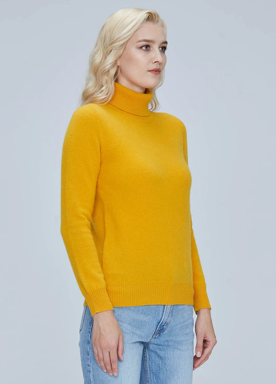 Suéter Mujer Lana Merino 100% - Jersey Cuello Alto Y2K Invierno