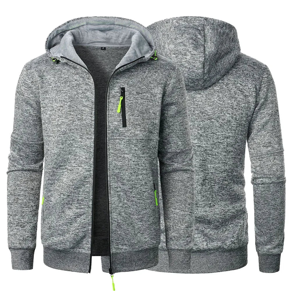Sudadera Hombre Capucha Deportiva - Chaqueta Cremallera Slim Fit Streetwear