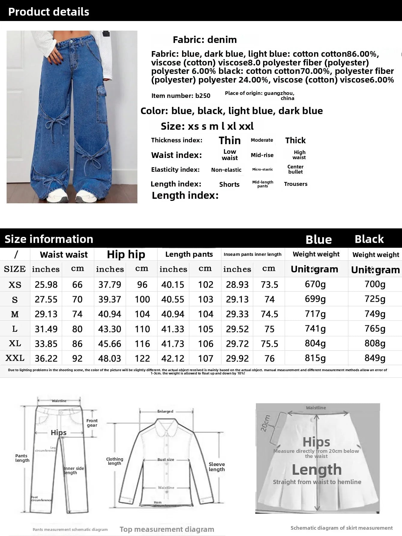 Vaqueros Mujer Pierna Recta Workwear - Jeans Sueltos Casual Cintura Media