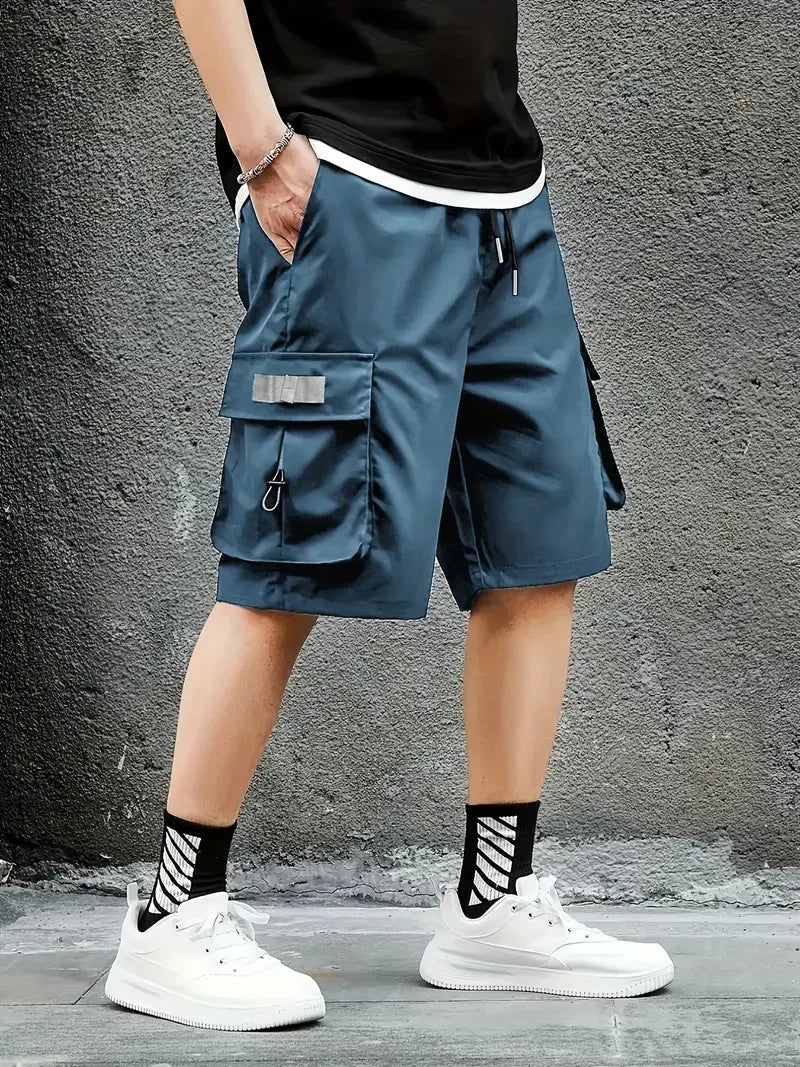 Shorts Cargo Hombre Outdoor - Pantalones Viajes Bolsillos Grandes Verano