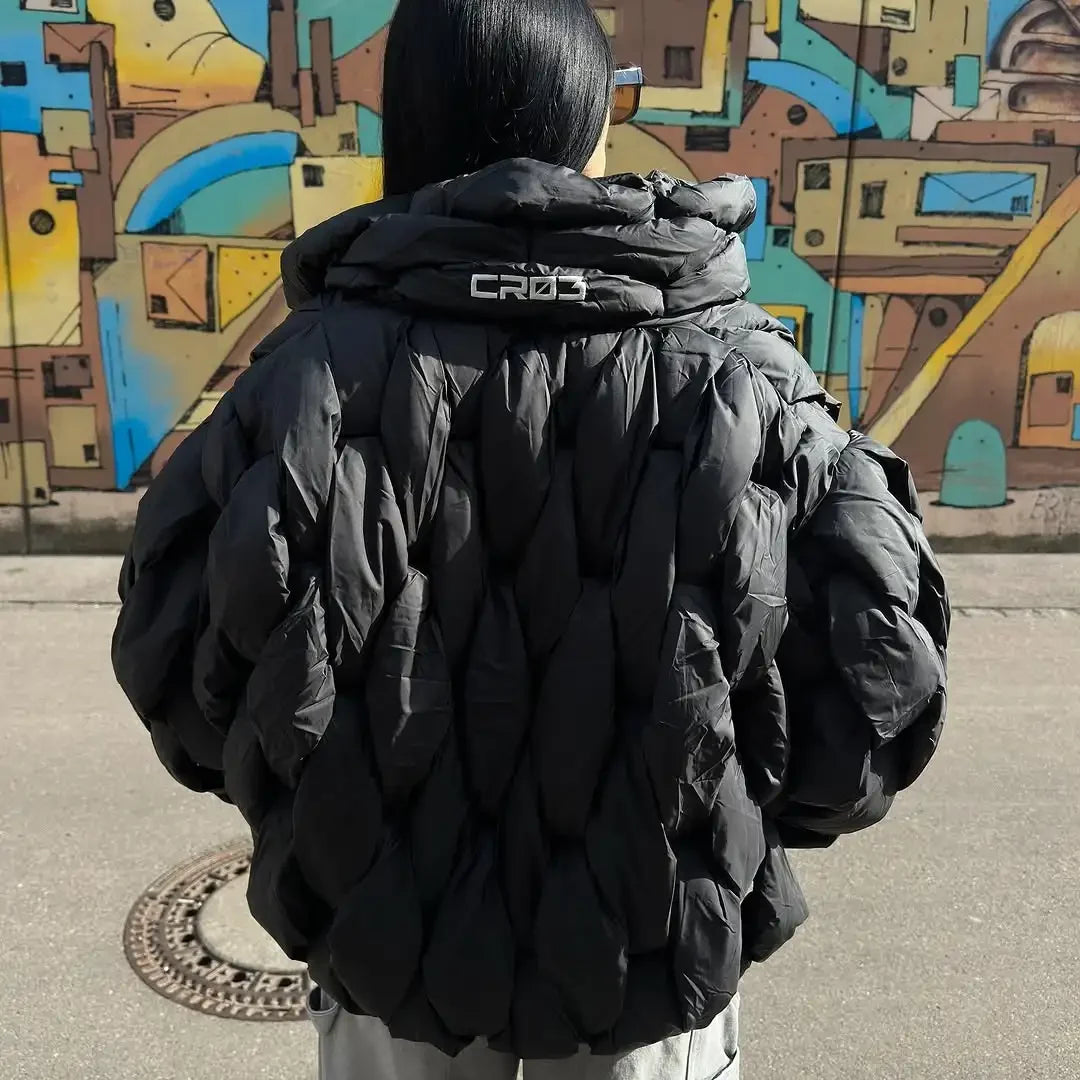 Abrigo Algodón Mujer Casual - Abrigo Cuello Alto Cremallera Corto Invierno