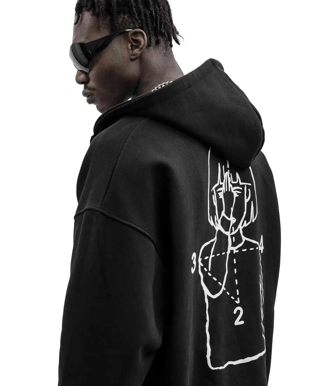 Sudadera Zip Up Hip Hop Unisex - Hoodie Pray Graphic Oversized Y2K