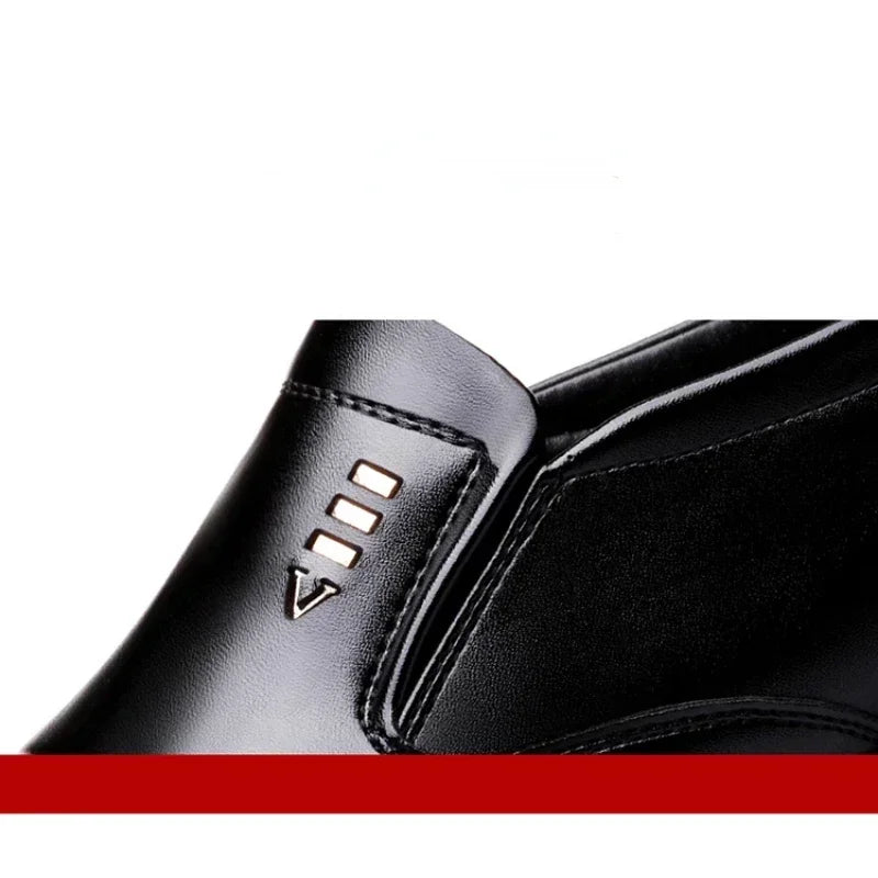 Zapatos Vestir Hombre Cuero PU Negro - Mocasines Oxford Punta Puntiaguda Boda Business