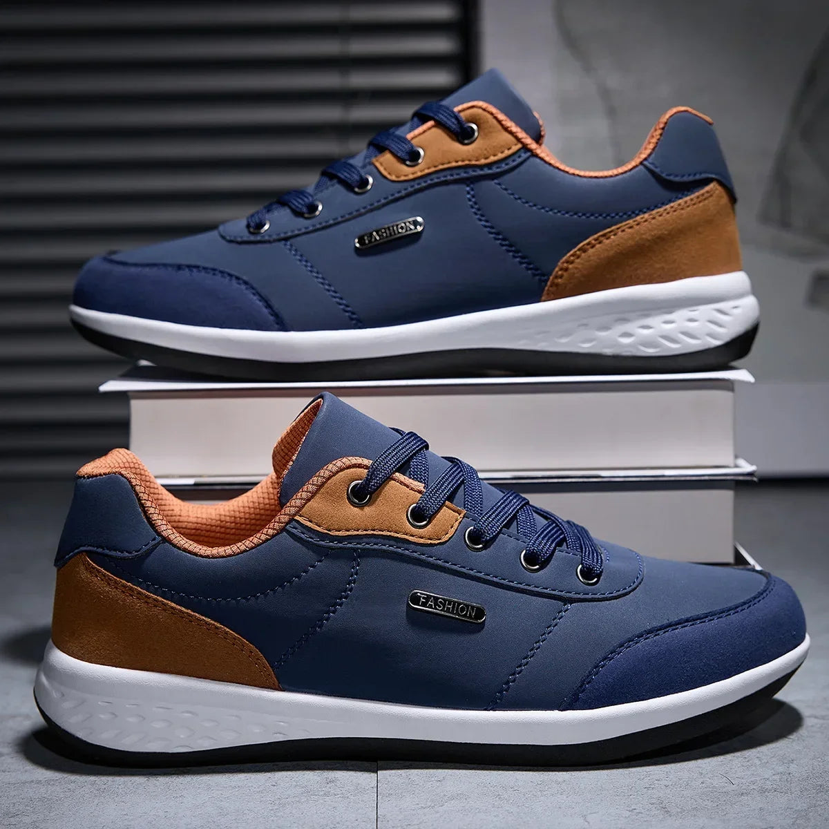 Sneakers Hombre Cuero Impermeables - Primavera Otoño Walking Leisure Deportivos Antideslizantes Tennis