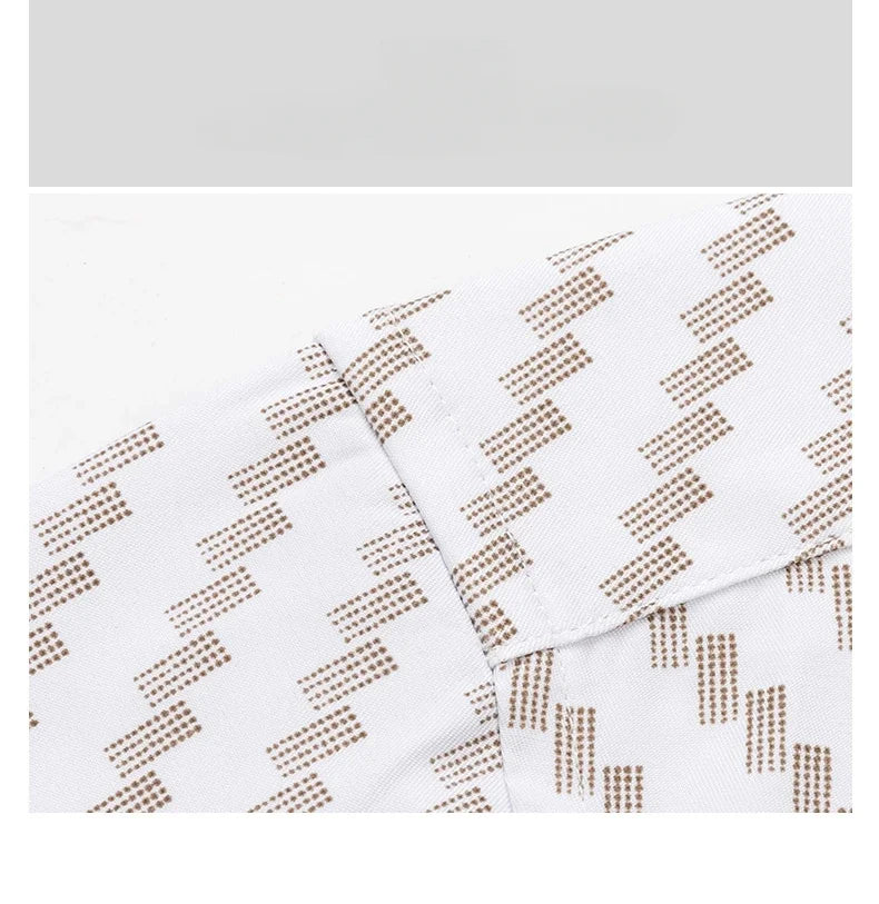 Camisa Hombre Estampada Vintage Slim Fit - Manga Larga Cuadros Suave Fashion Designer