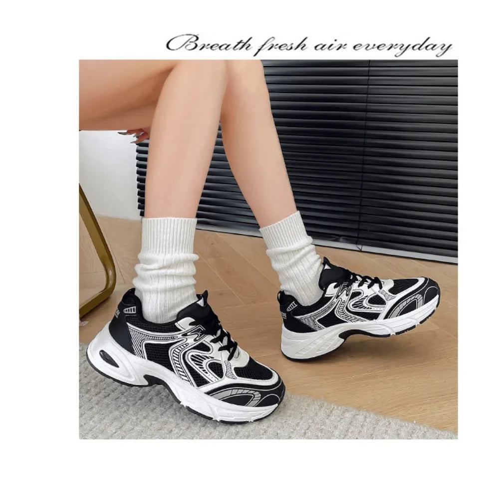 Sneakers Dad Shoes Mujer Verano 2025 - Zapatillas Mesh Transpirables Casual All-Match