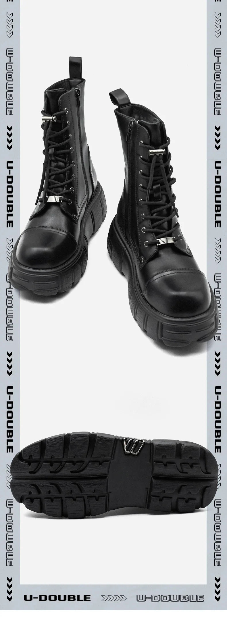 Botas Tobillo Mujer 2024 Punk Plataforma - Rock Cordones Retro Chunky