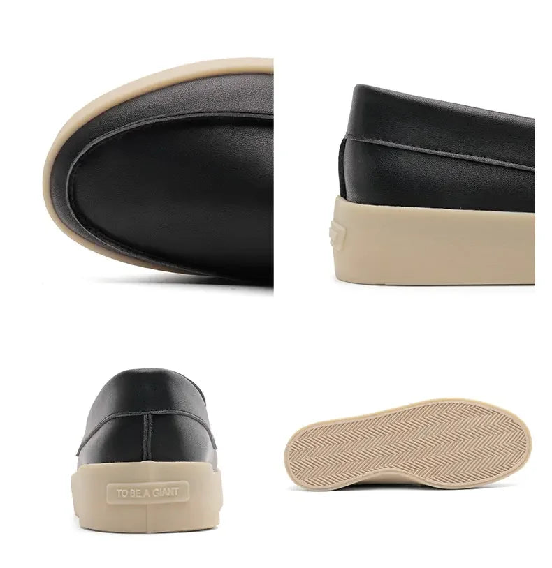 Zapatos Cuero Hombre Formales - Oxford Walking Ligeros Cómodos Suela Plana Fashion