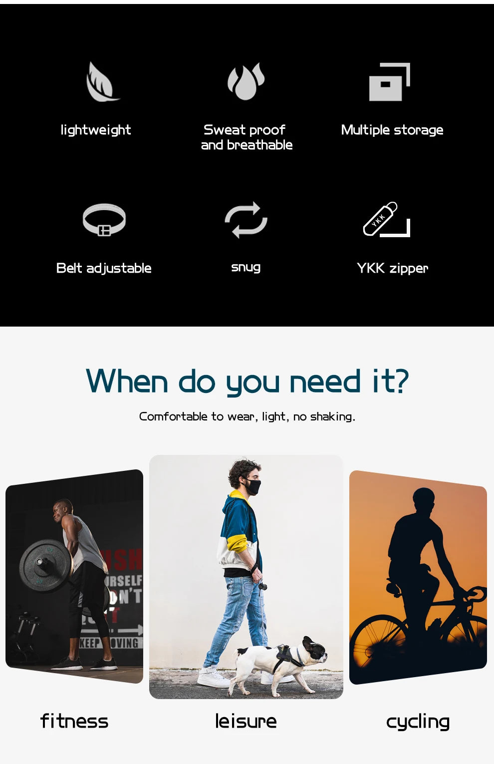 Riñonera Multifuncional Unisex Cinturón - Outdoor Viaje Deporte Fashion Hombre Mujer