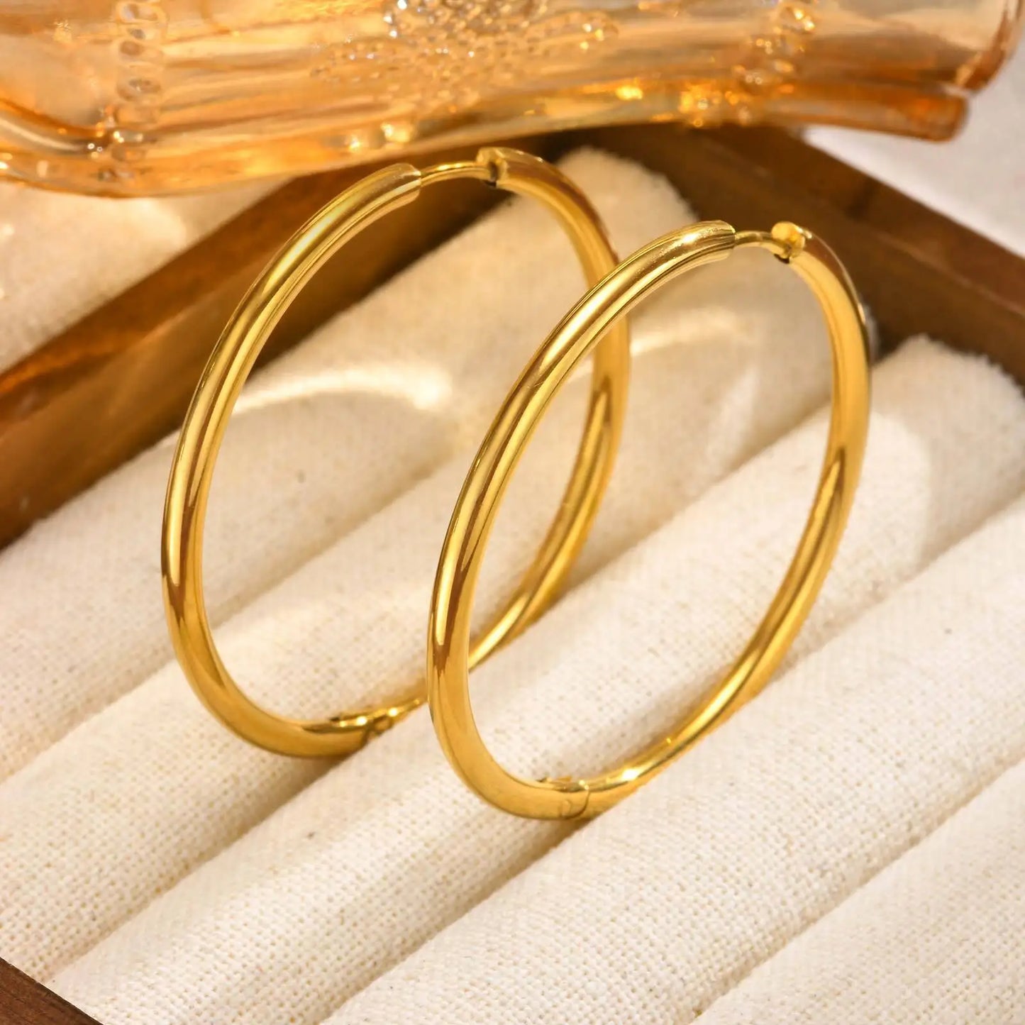 Pendientes Aro Minimalistas Mujer - Acero Inoxidable Redondos Huggies