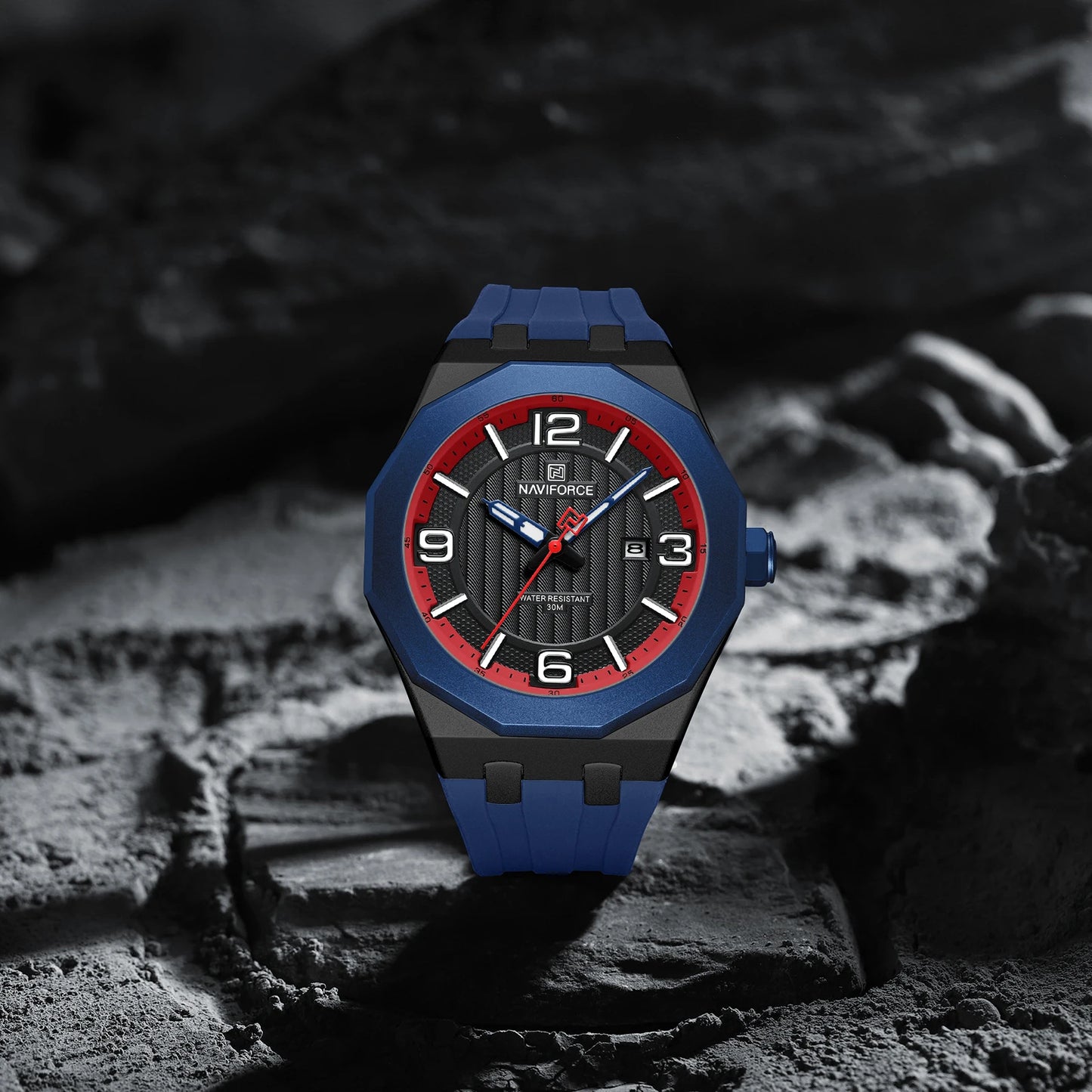 Reloj NAVIFORCE 8079 para Hombre - Cuarzo Fashion Resistente al Agua con Correa de Silicona