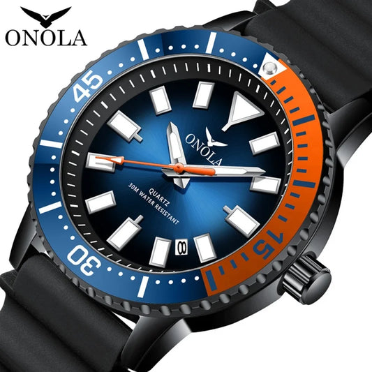 Reloj de Cuarzo ONOLA 3850 Premium para Hombre - Resistente al Agua con Calendario Luminoso