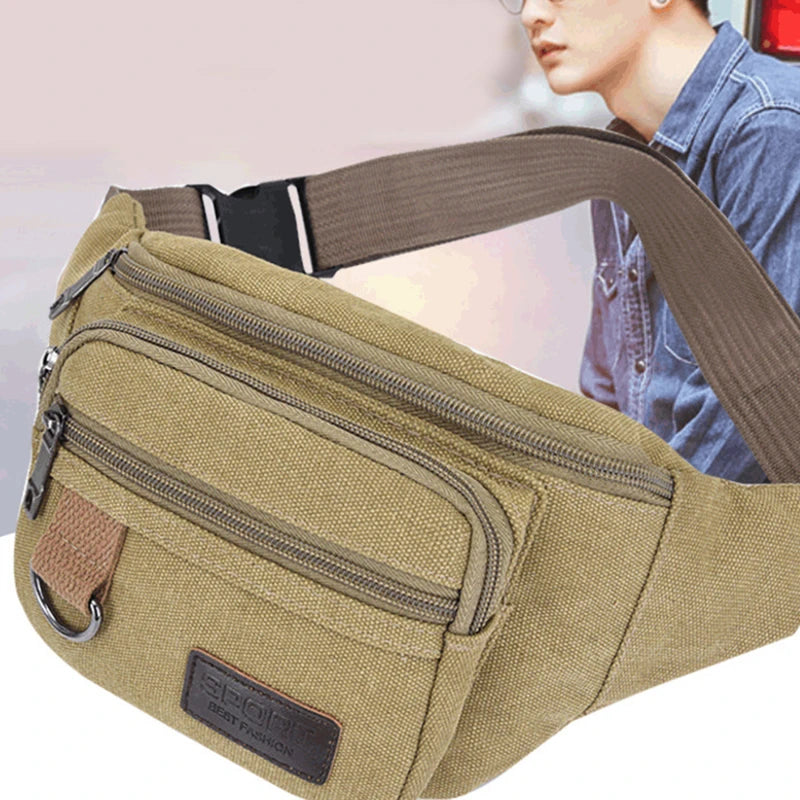 Riñonera Hombre Gran Capacidad Fashion - Casual Móvil Cartera Deporte Turismo Ciclismo