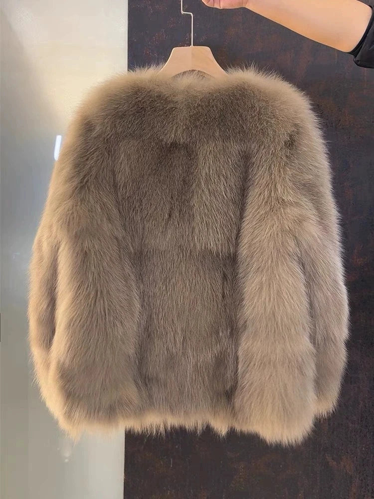 Abrigo Piel Sintética Mujer Zorro - Abrigo Medio Largo Lujo 2025