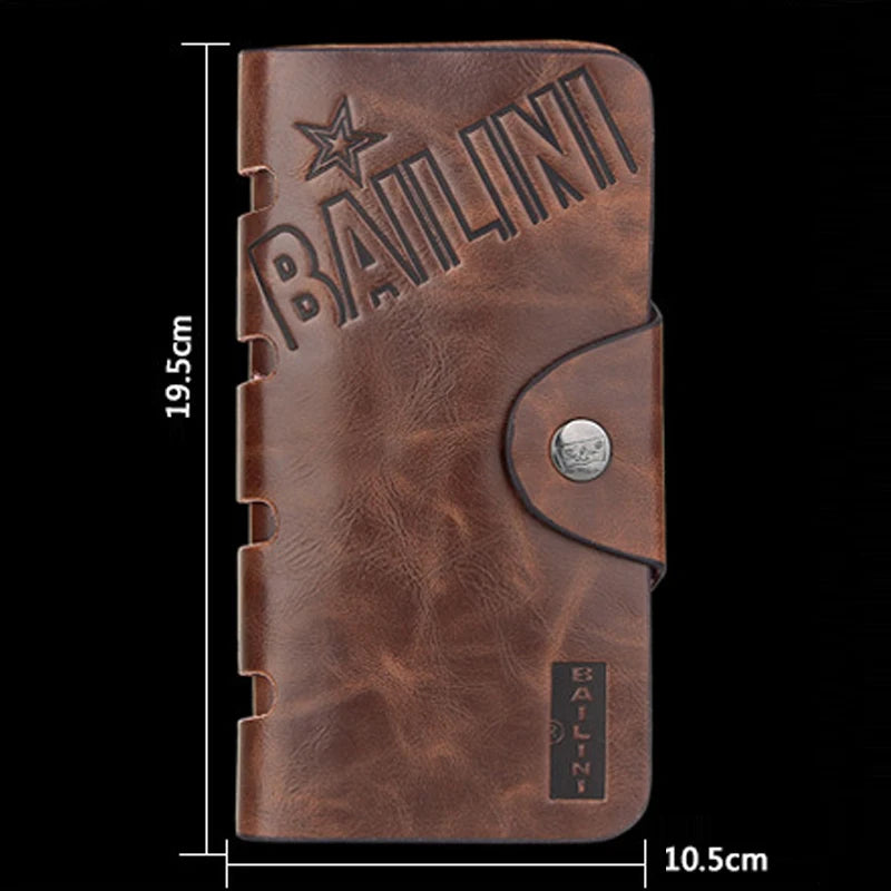 Cartera Cuero Hombre Tríptico - Hebilla Magnética Tarjetero Monedero Negocios