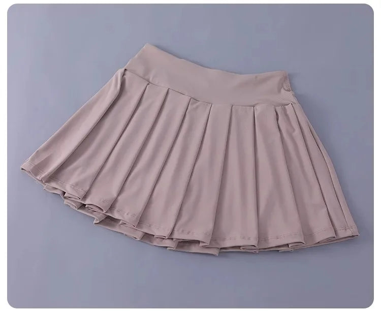 Falda Tenis Mujer Plisada - Falda Deportiva Golf Cintura Alta Con Shorts
