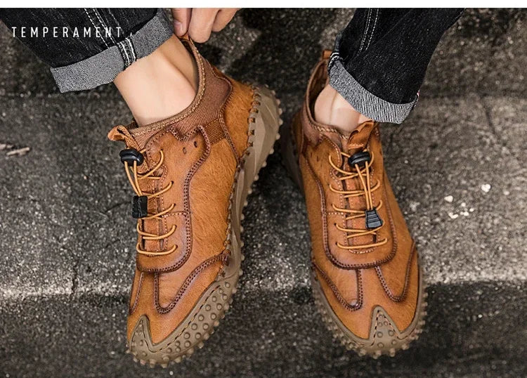 Botines Hombre Cuero Casual - Botas Tobillo Otoño Invierno Outdoor