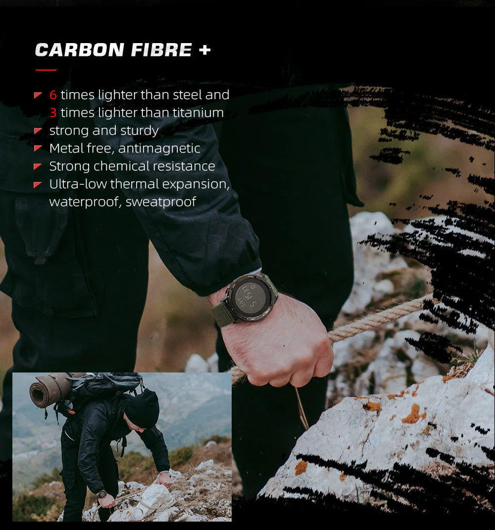 Reloj Digital NORTH EDGE ALPS para Hombre - Deportivo Multifunción LED Resistente al Agua