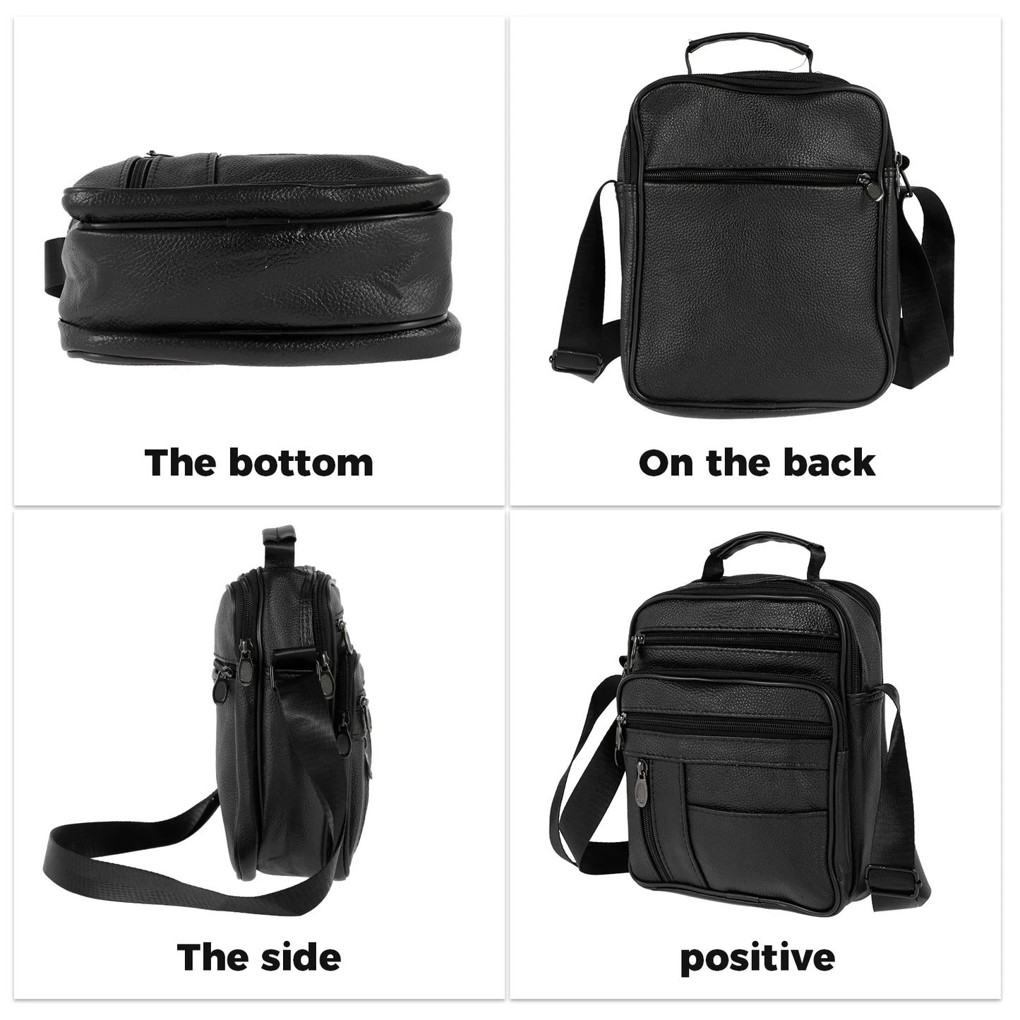 Bolso Hombro Cuero Hombre Pequeño - Mochila Crossbody Correas Ajustables PU Pecho Daypack