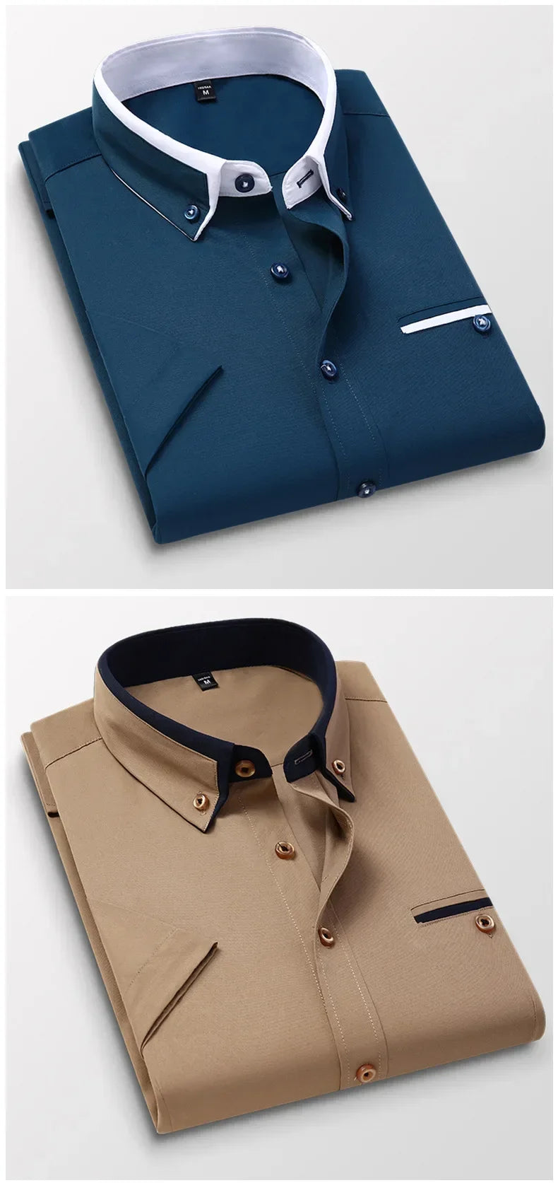 Camisa Hombre Verano Manga Corta - Slim Sin Plancha Casual Vestir Padrinos