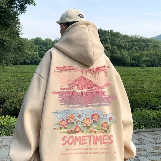 Sudadera Hombre Oversized Blanca 5XL - Hoodie Plain Casual