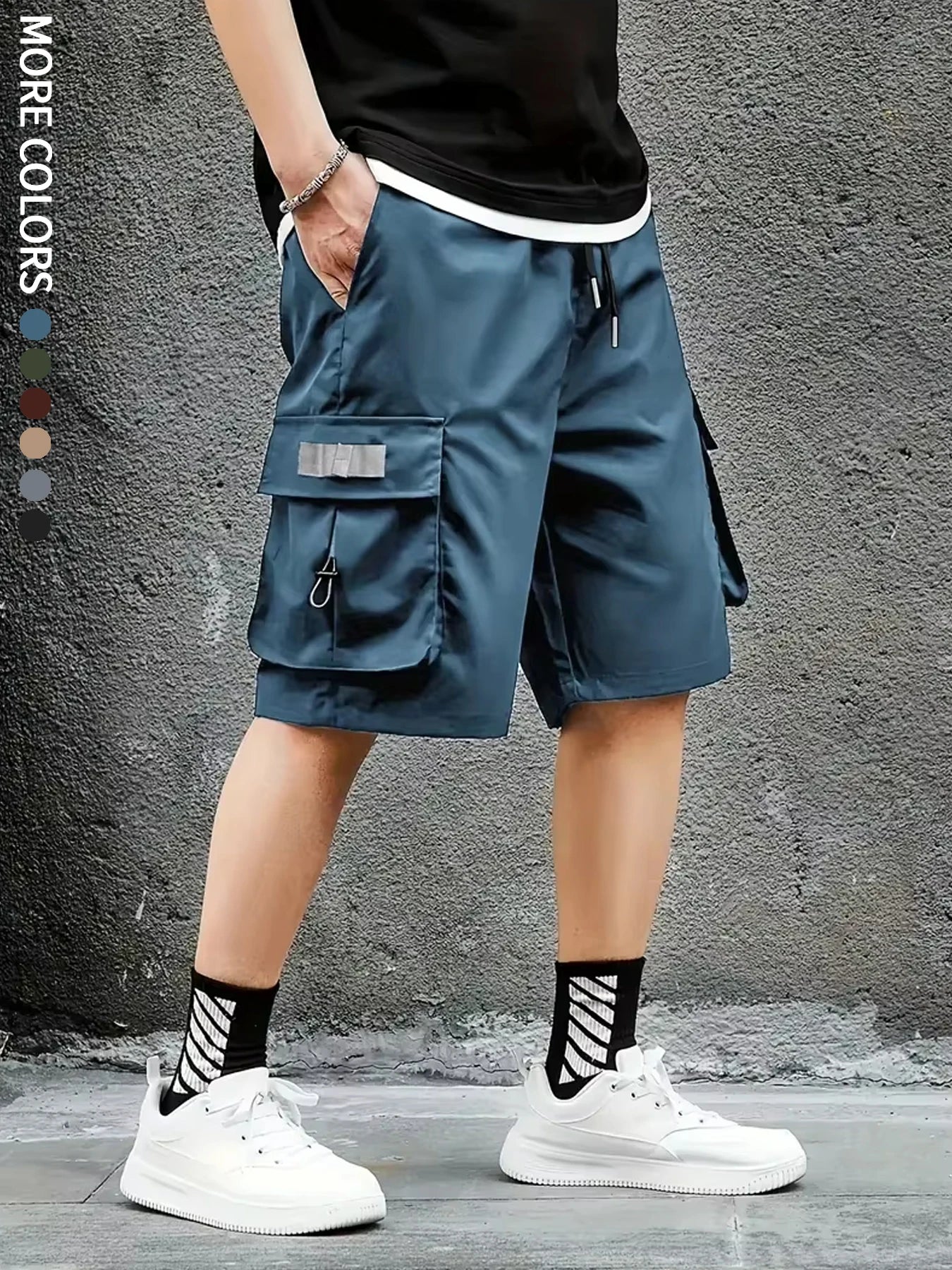 Shorts Cargo Hombre Outdoor - Pantalones Viajes Bolsillos Grandes Verano