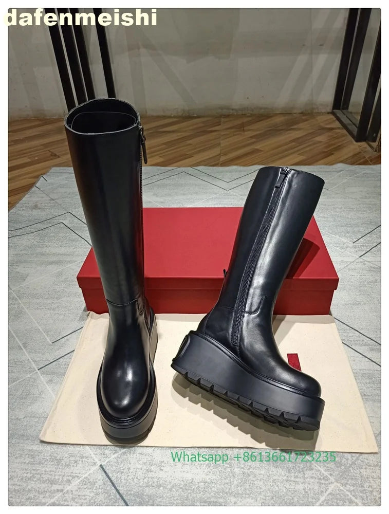 Botas Chelsea Mujer Cuña Plataforma - Negro Rojo Terciopelo Invierno