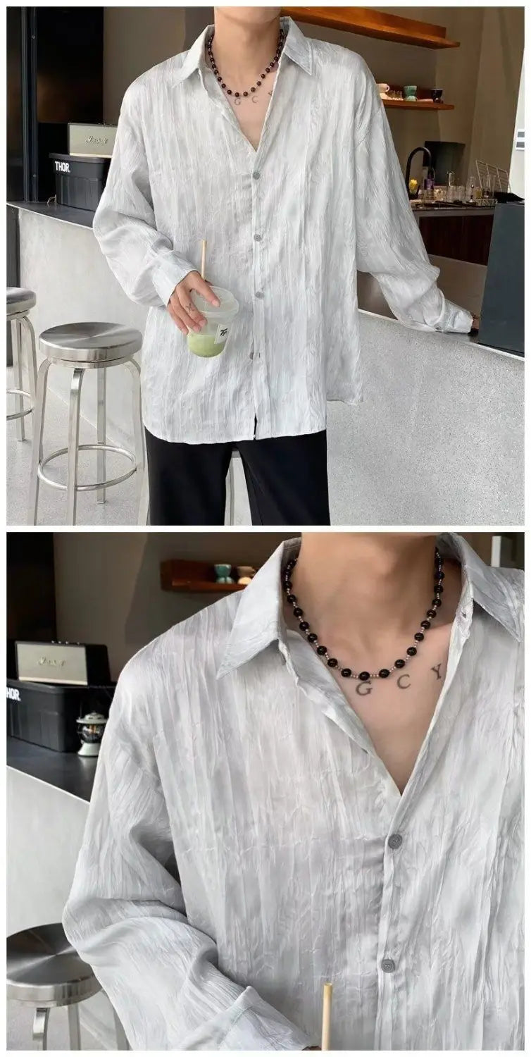 Camisa Hombre Casual Manga Larga Otoño - Protección Solar Marca Trendy