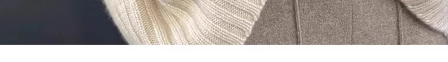 Jersey Mujer Cashmere 100% Cuello Alto - Holgado Grueso Invierno Lujo