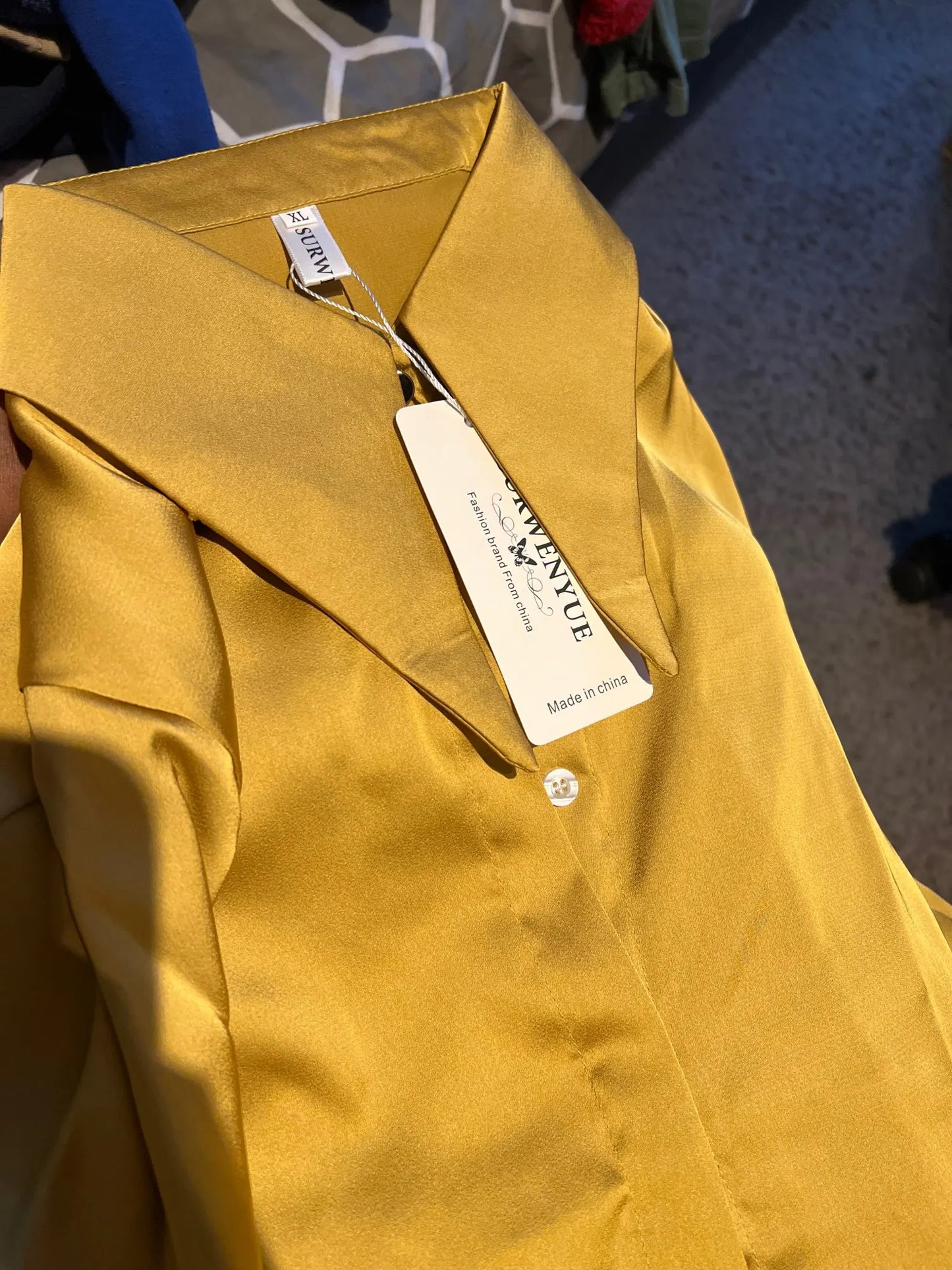 Camisa Satén Seda Mujer Vintage - Blusa Blanca Manga Larga Elegante