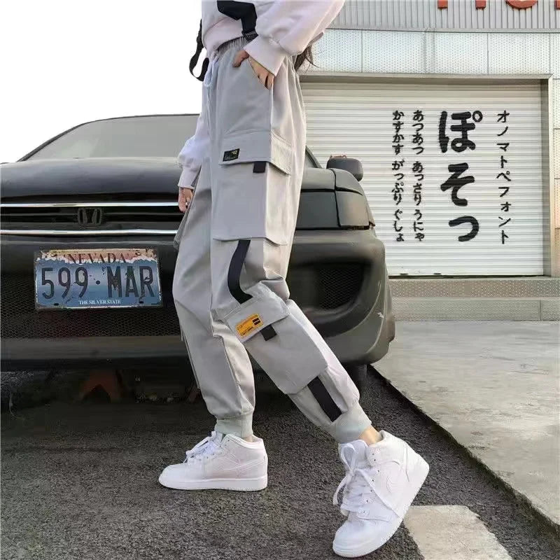 Pantalón Cargo Mujer Harem Punk - Pantalón Jogger Cadena Harajuku