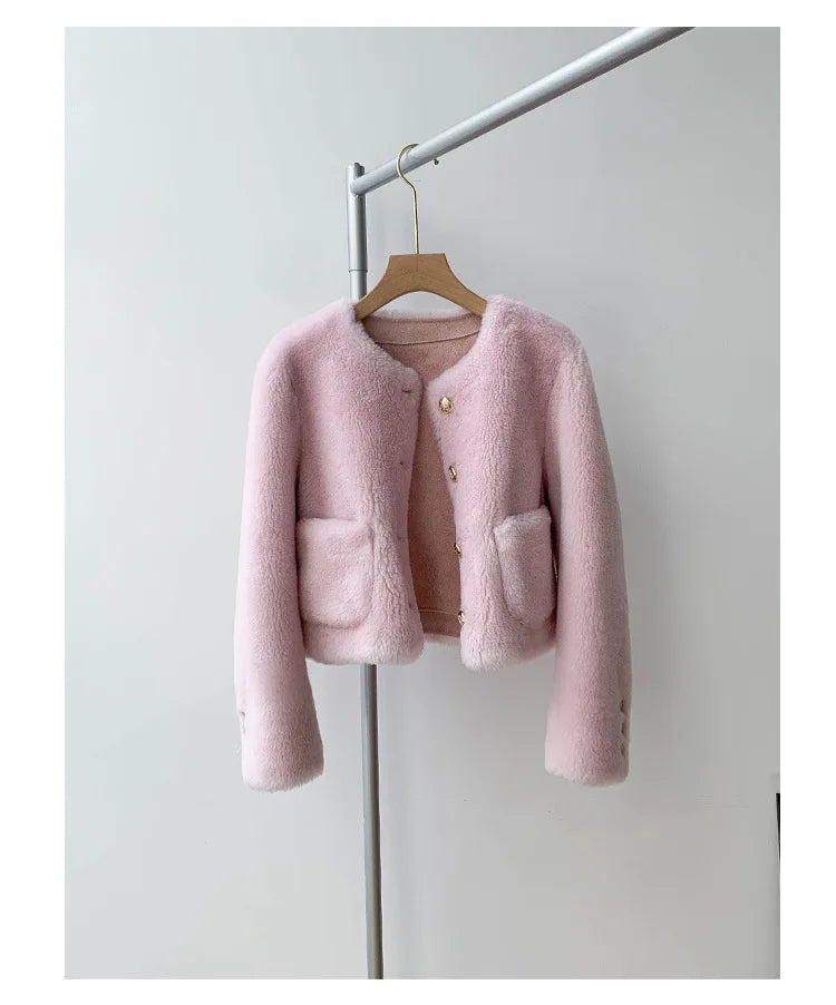 Chaqueta Piel Oveja Mujer Genuina - Chaqueta Shearling Cordero Invierno