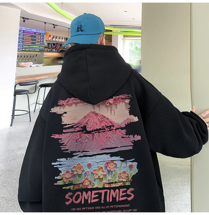 Sudadera Hombre Oversized Blanca 5XL - Hoodie Plain Casual